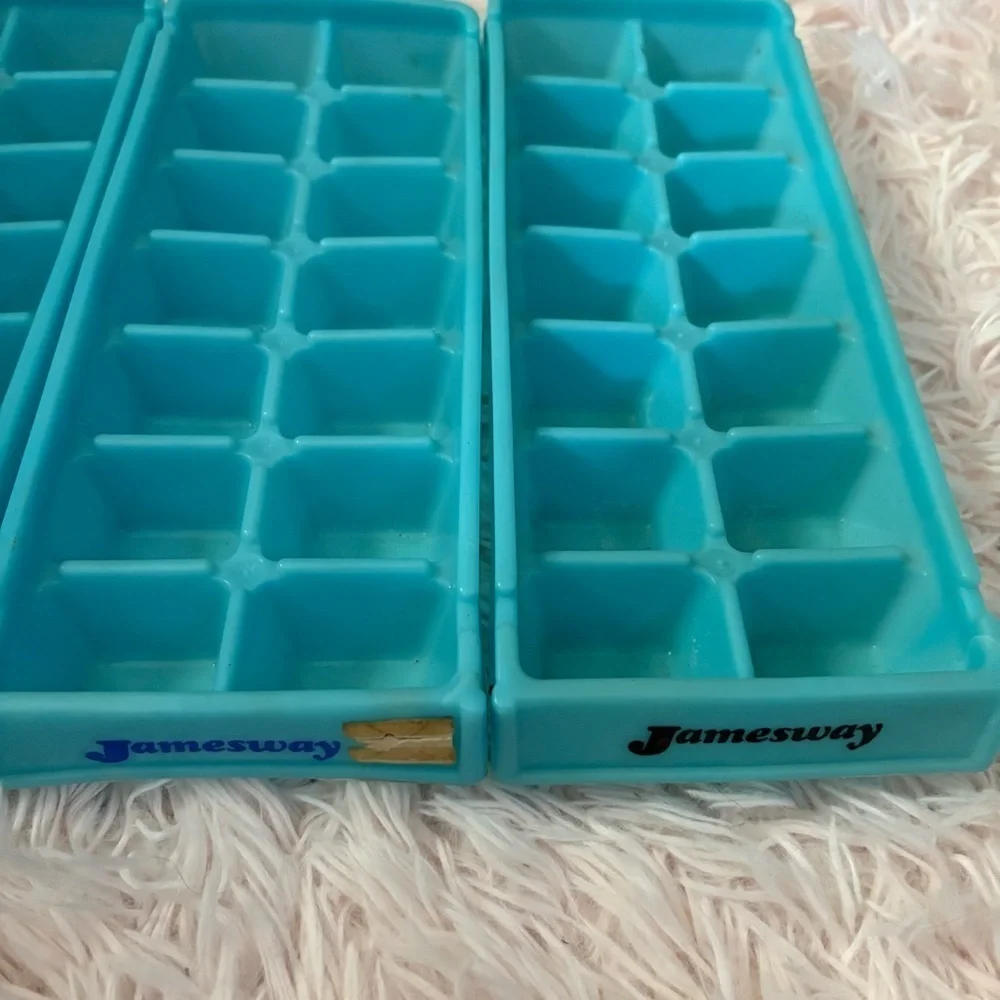 Jamesway Ice Cube Tray Blue Plastic Vintage Defunct Department Store Advertising